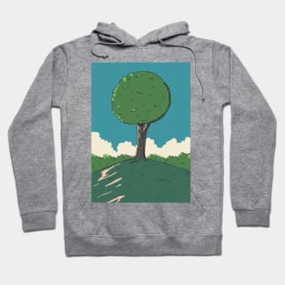 Tree on a hill Hoodie